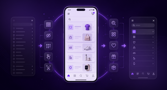 Shopify Mobile App Menu Design for More Conversions